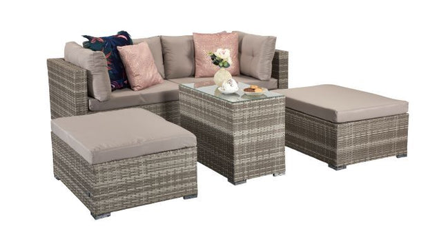 Harper Grey Weave Stackable Sofa Set