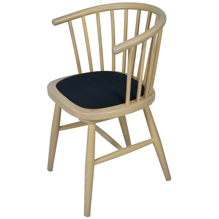 Bergen Upholstered Dining Carver Chair - Dark Grey