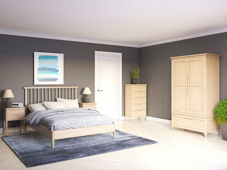 Bergen Oak 3 Drawer Bedside Table