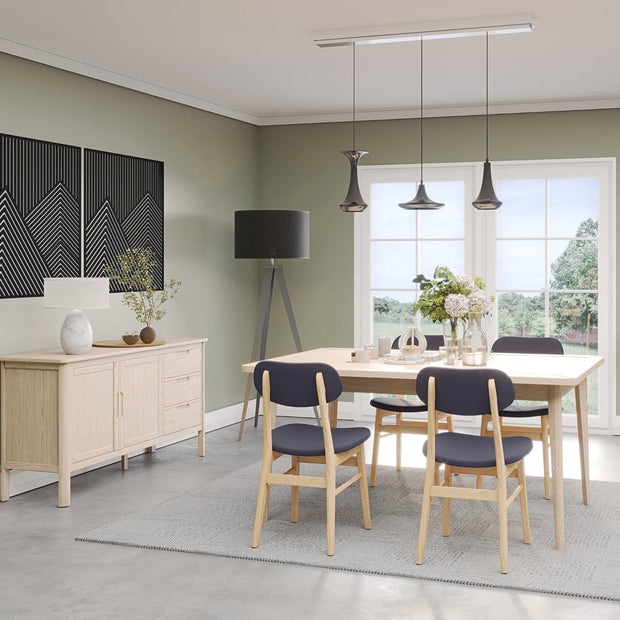 Bergen Upholstered Dining Chair - Dark Grey