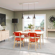 Bergen Upholstered Dining Carver Chair - Rust