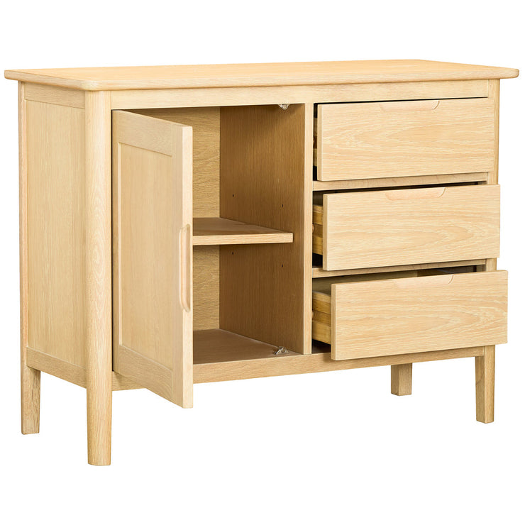 Bergen Oak 1 Door 3 Drawer Sideboard