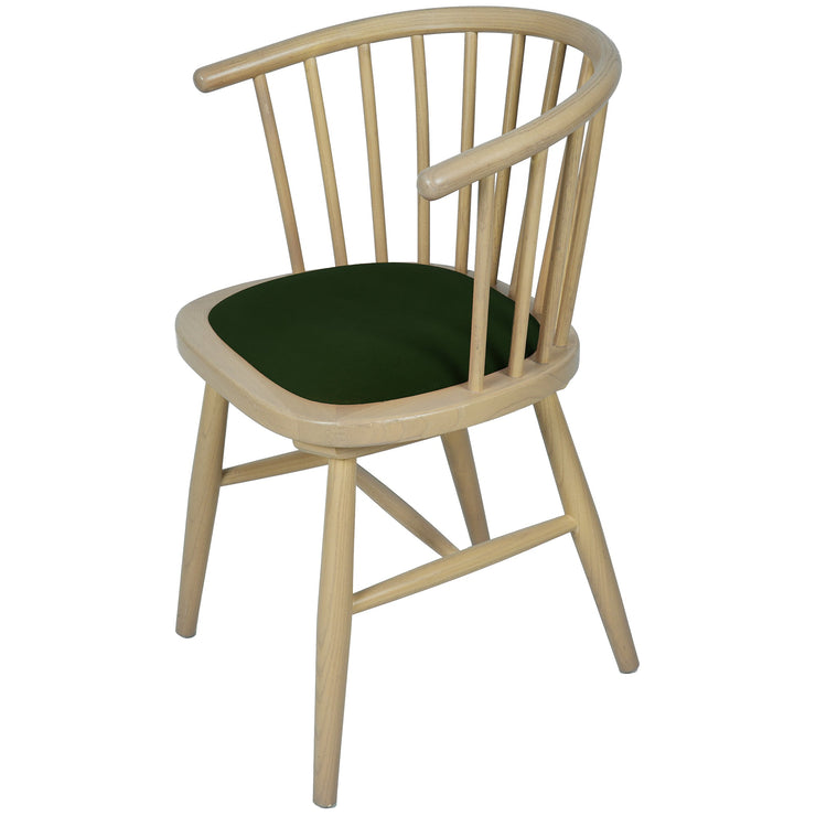 Bergen Upholstered Dining Carver Chair - Green