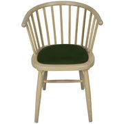 Bergen Upholstered Dining Carver Chair - Green