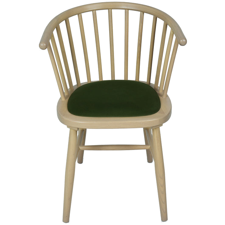 Bergen Upholstered Dining Carver Chair - Green