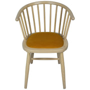 Bergen Upholstered Dining Carver Chair - Mustard