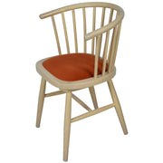 Bergen Upholstered Dining Carver Chair - Rust
