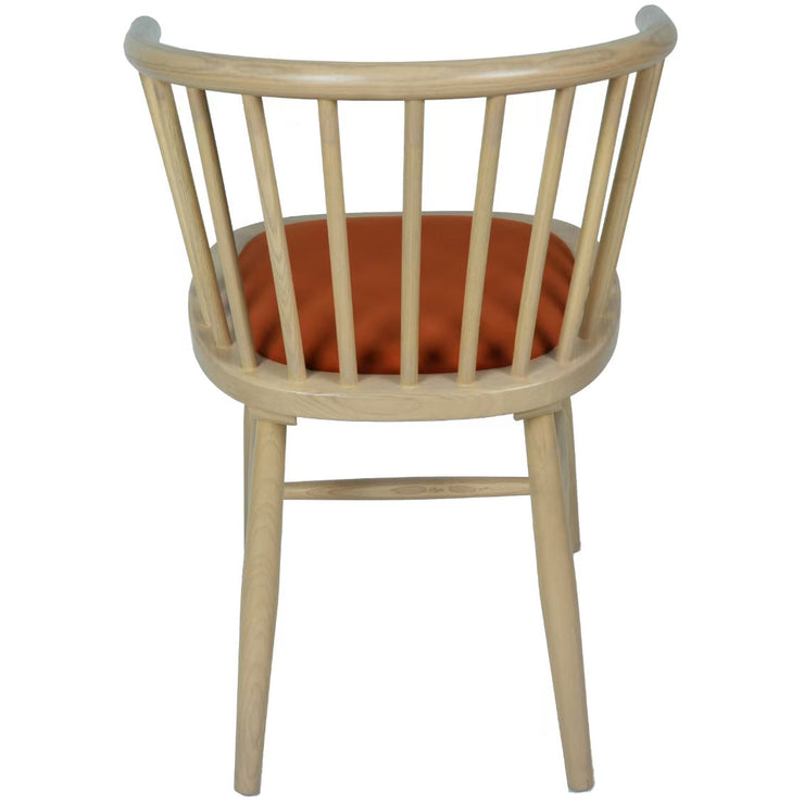 Bergen Upholstered Dining Carver Chair - Rust