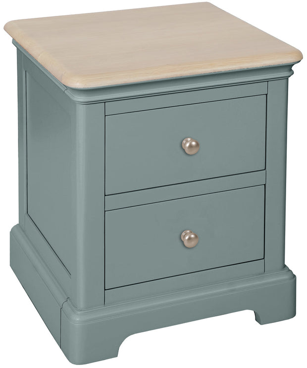 Lydford Lagoon 2 Drawer Low Bedside Cabinet