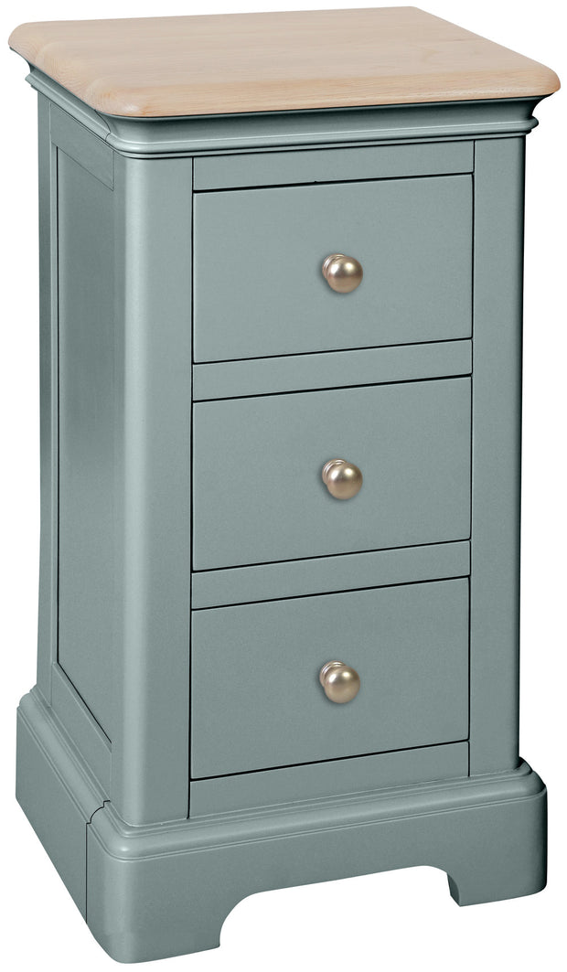 Lydford Lagoon 3 Drawer Compact Bedside Cabinet