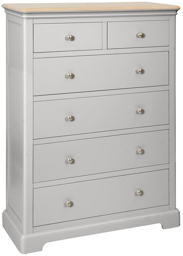 Lydford Moon Grey 2 Over 4 Drawers Chest