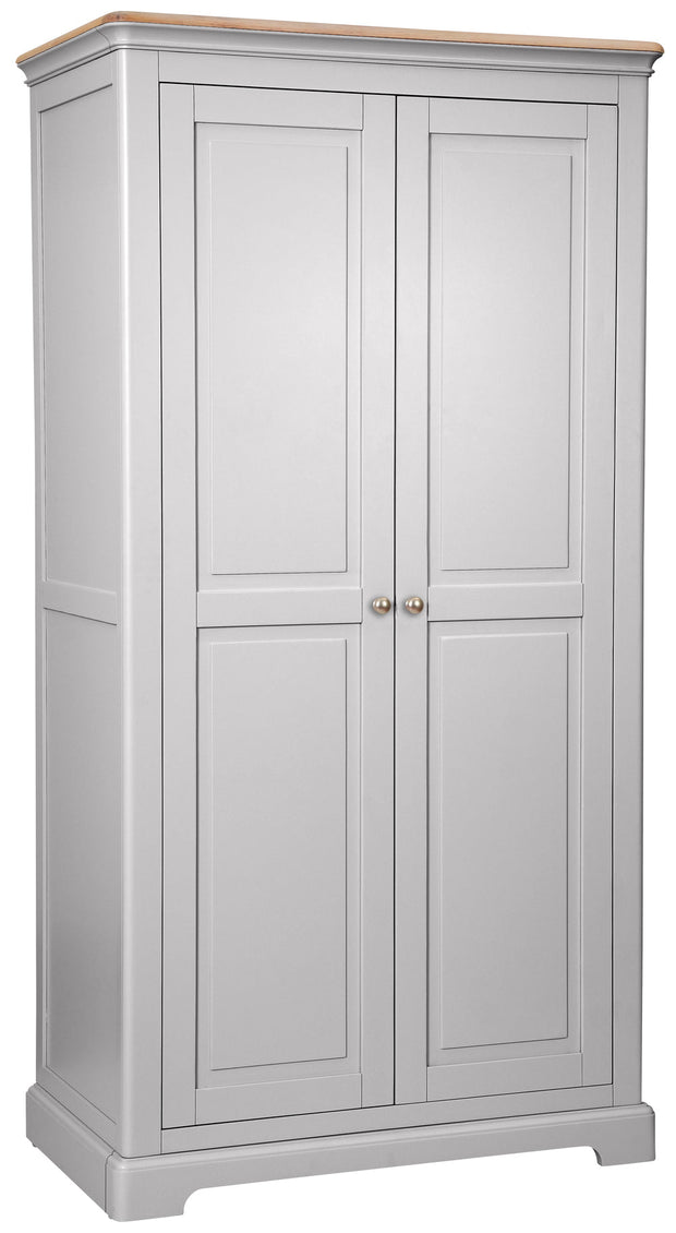 Lydford Moon Grey All Hanging Double Wardrobe