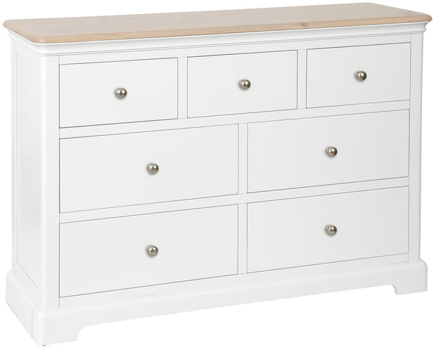 Lydford White 3 Over 4 Drawers Chest