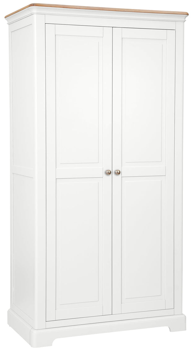 Lydford White All Hanging Double Wardrobe