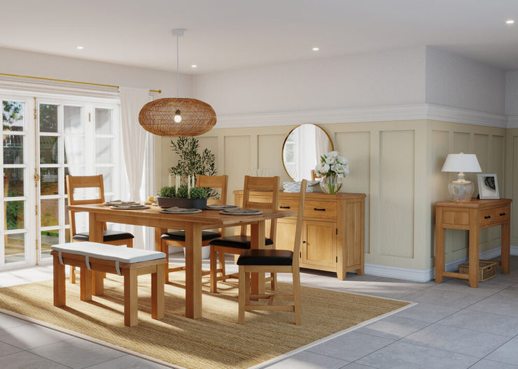 Somerset Oak Dining Table with 2 extensions
