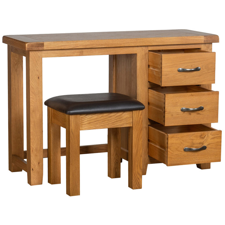 Somerset Oak Dressing Table & Stool
