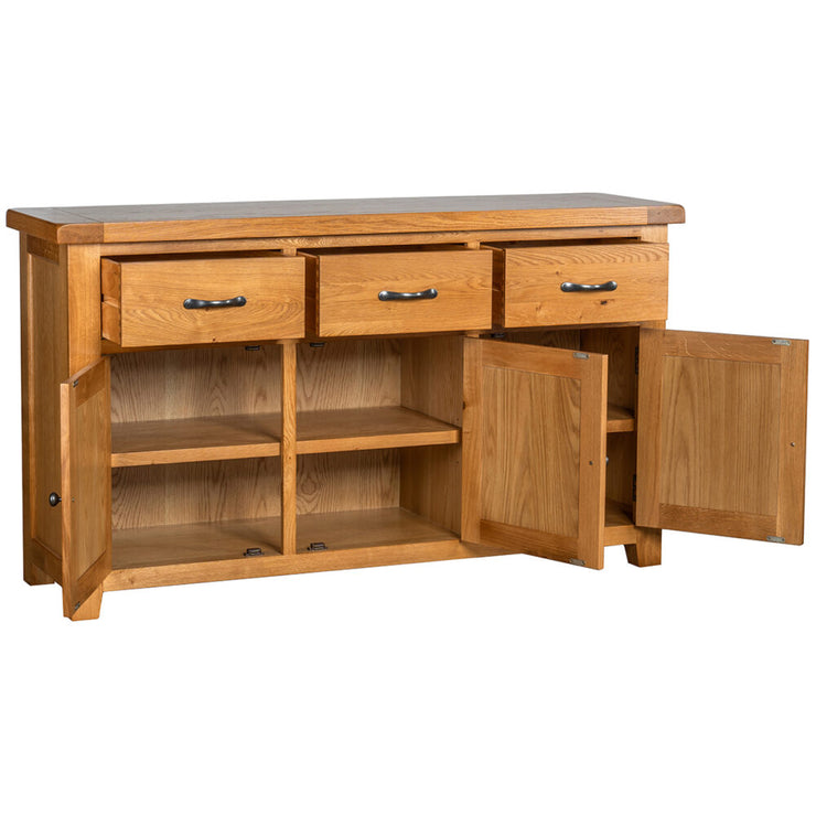 Somerset Oak 3 Door 3 Drawer Sideboard