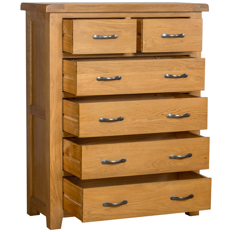 Somerset Oak 4+2 Chest of Drawers