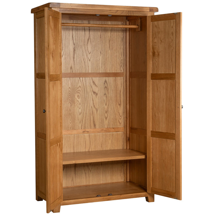 Somerset Oak Double Wardrobe With 2 Doors
