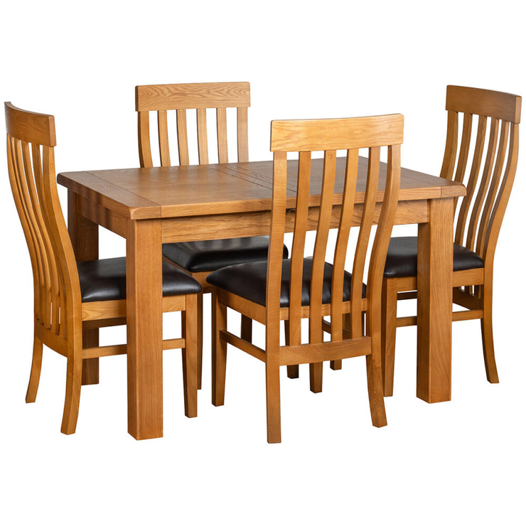 Somerset Oak Small Dining Table with 1 extension