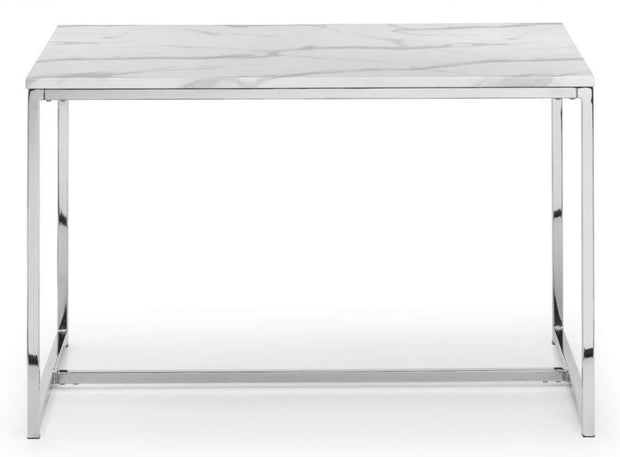 Scala White Marble Top Dining Table