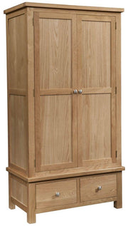 Dorset Oak Gents 2 Drawer Wardrobe