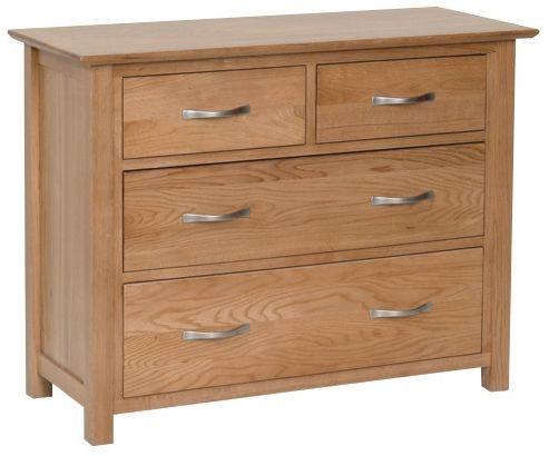 New Oak 2+2 Chest Of Drawers