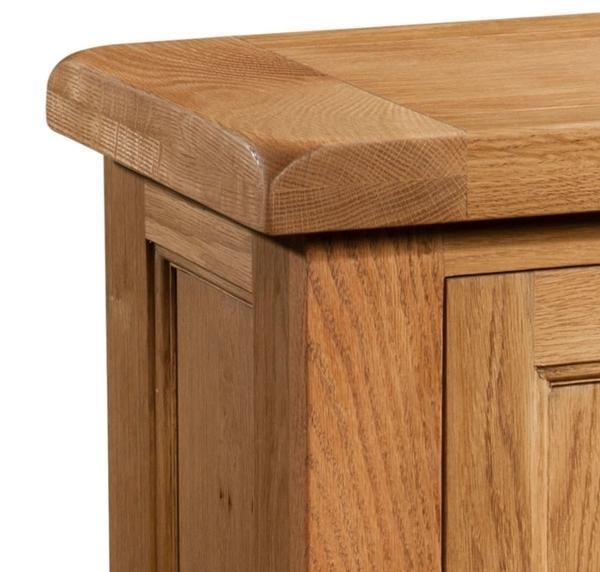 Somerset Oak Compact 3 Drawer Bedside