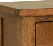 Rustic Oak 2 Drawer Console Table