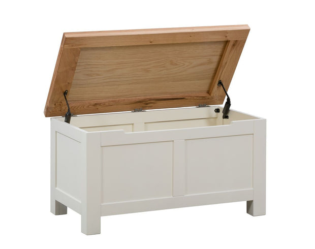 Dorset Ivory Painted Oak Blanket Box