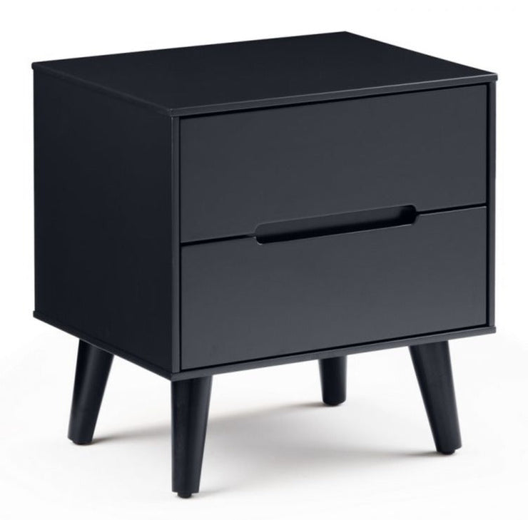 Alicia 2 Drawer Bedside - Anthracite