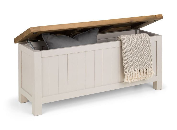 Aspen Storage Bench - Grey Wash