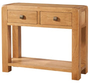 Avon Oak Large Console 2 Drawer and Shelf