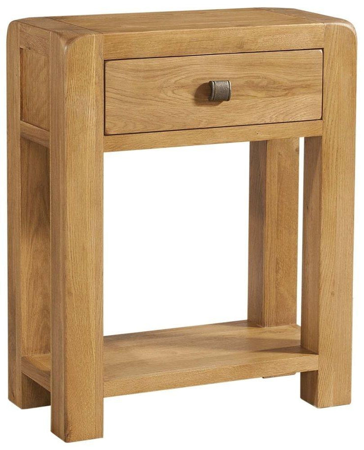 Avon Oak Small Console 1 Drawer and Shelf