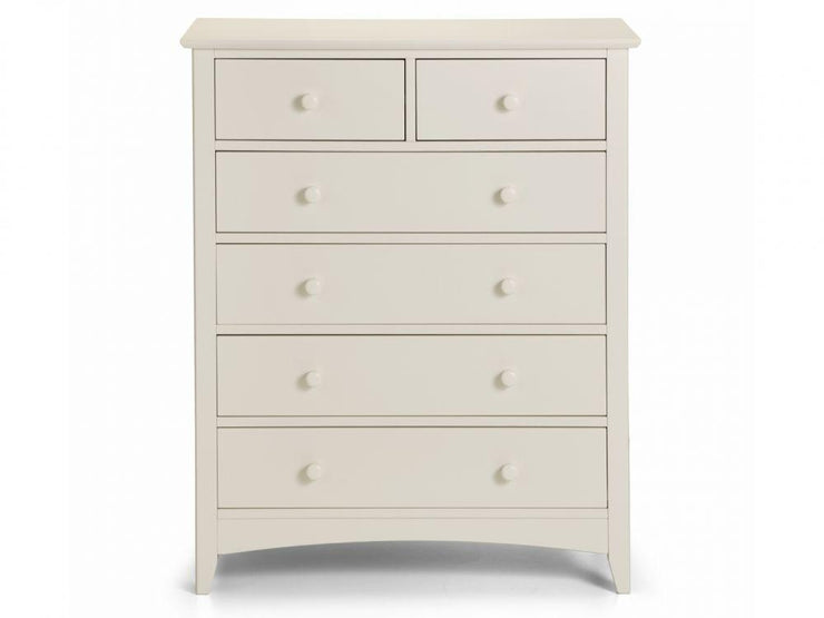 Cameo 4 + 2 Drawer Chest Of Drawers - Stone White