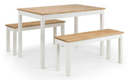 Coxmoor Bench - Ivory & Oak