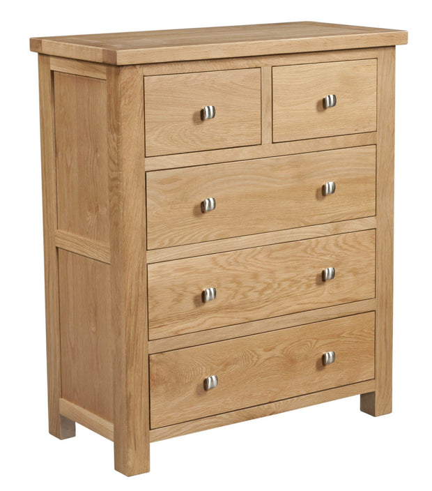 Dorset Oak 2 Over 3 Chest Of Drawers