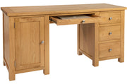 Dorset Oak Double Pedestal Desk