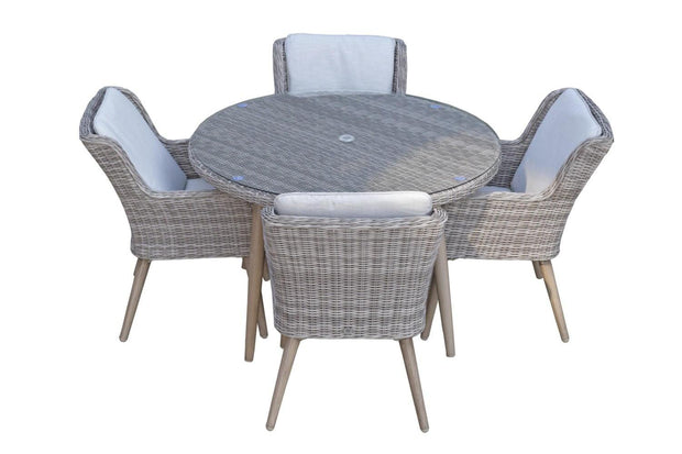 Danielle 4 Seat Round Dining Set