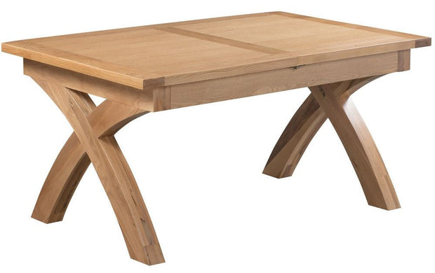 Dorset Oak Cross Leg Extending Table