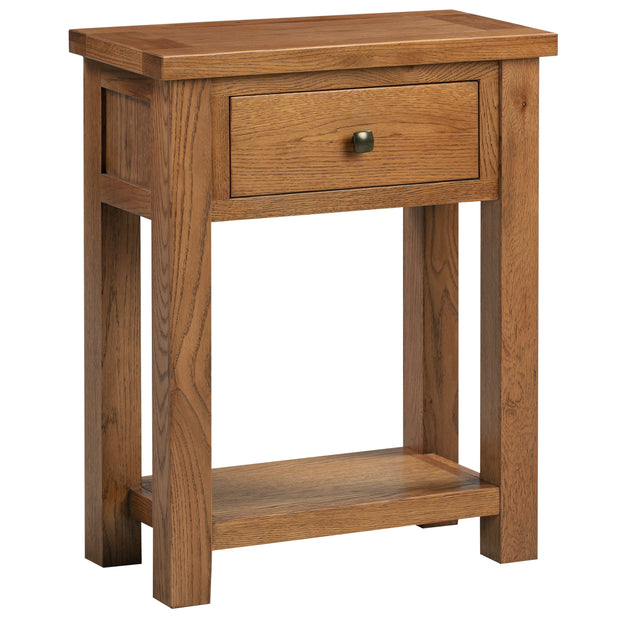 Dorset Rustic Oak 1 Drawer Console Table