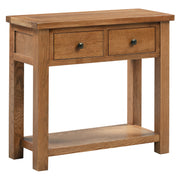 Dorset Rustic Oak 2 Drawer Console Table