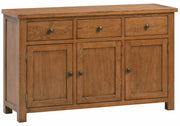 Dorset Rustic Oak 3 Door Sideboard