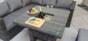 Georgia Corner Dining with Lift Table & Ice Bucket in Grey Weave