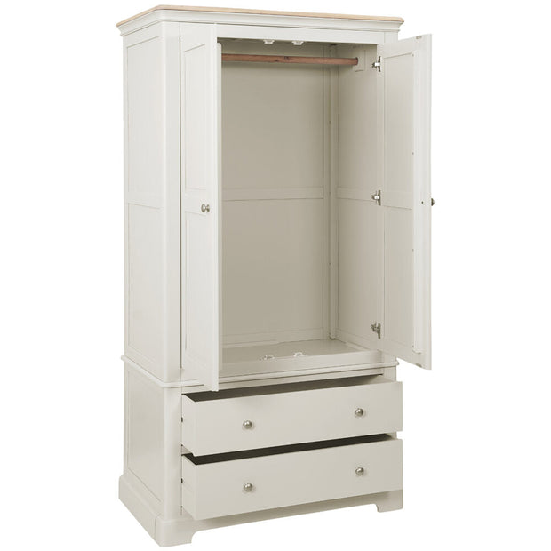 Lydford 2 Drawer Gents Double Wardrobe