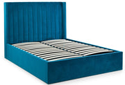 Langham Scalloped Headboard Storage Bed - Teal