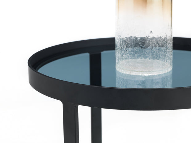 Loft Lamp Table - Smoked Glass