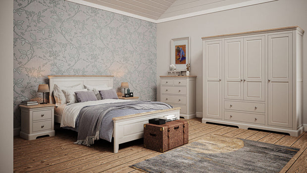 Lydford 2 Drawer Low Bedside Cabinet