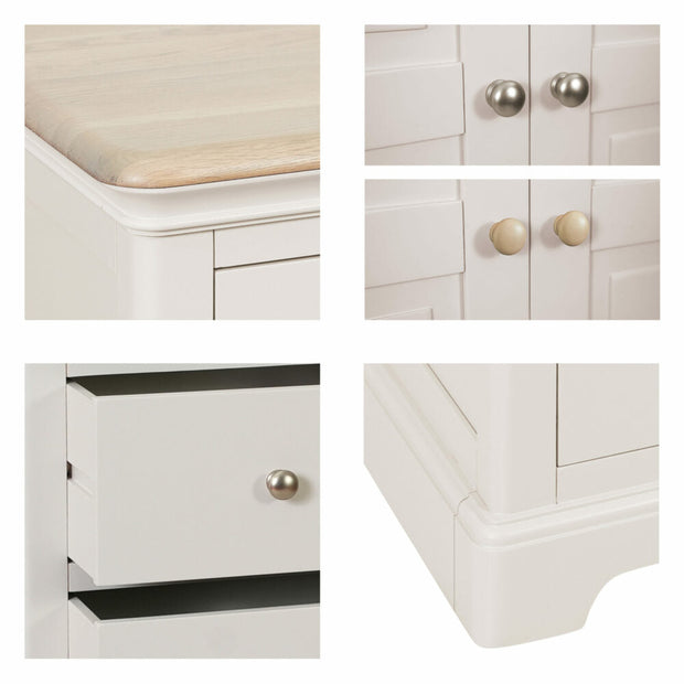 Lydford 3 Drawer Compact Bedside Cabinet