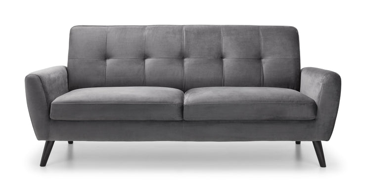 Monza 2 Seater Sofa - Grey Velvet